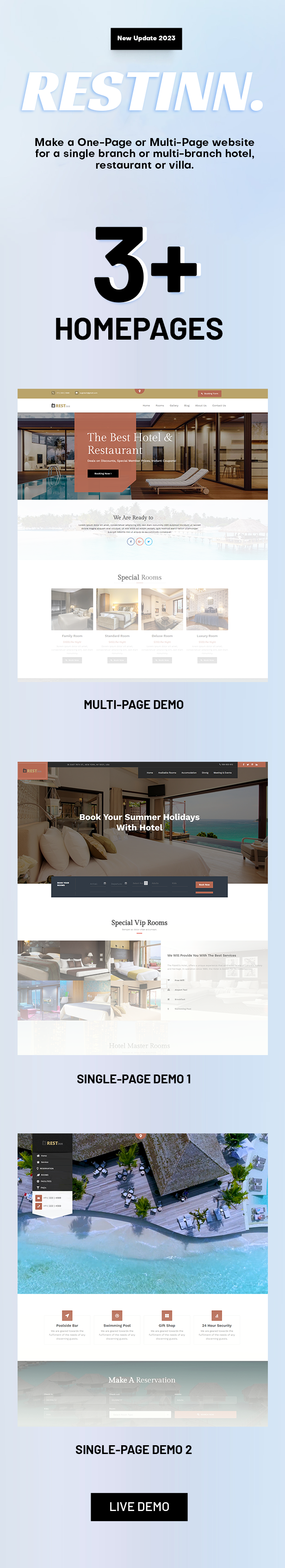 Restinn- Hotel Booking WordPress Theme (One Page and Multipage)